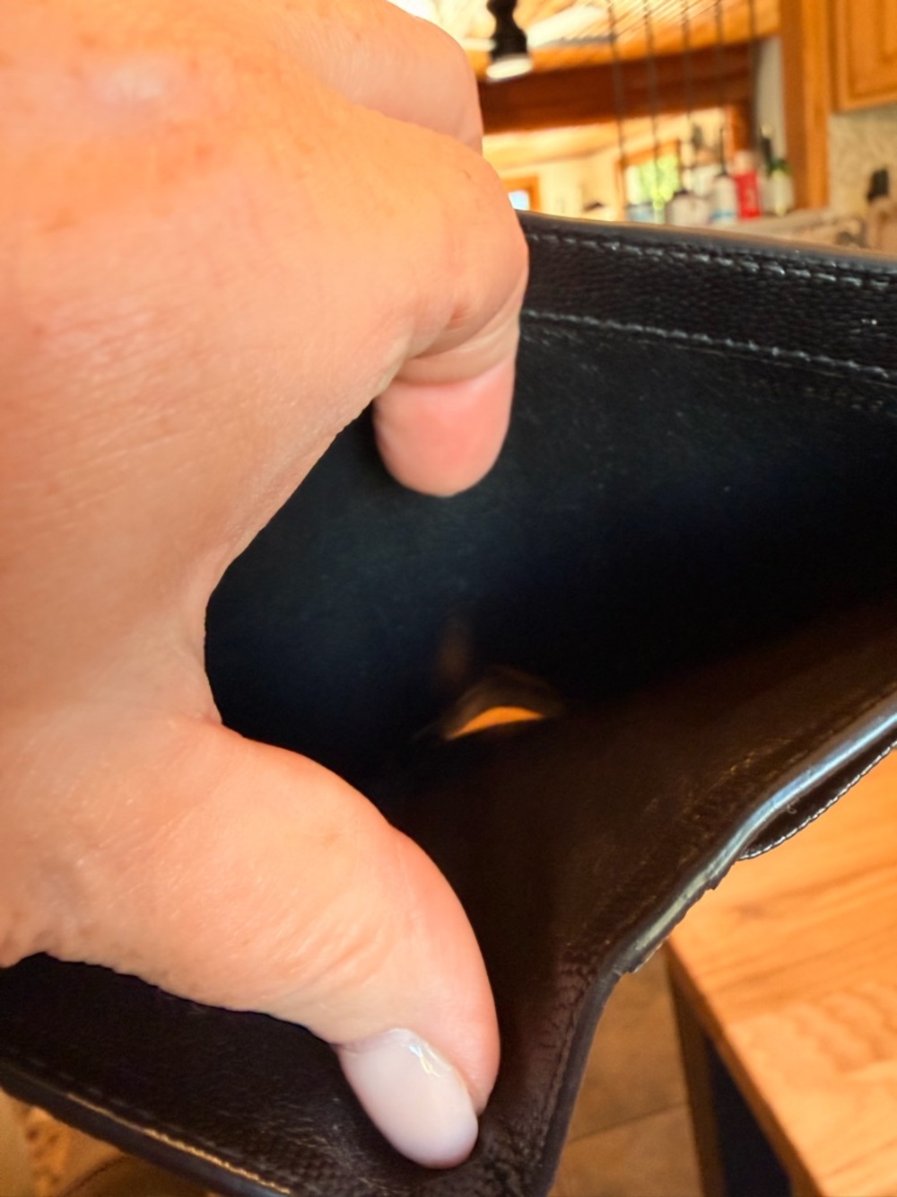 Saint Laurent UpTown Compact Wallet Black Grain Leather w/ Gold Hardware $630 - Picture 9 of 16